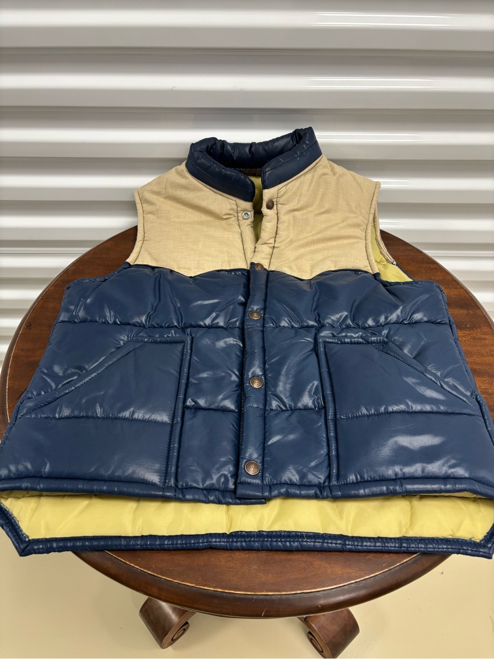 Men’s Blue/Tan Quilted Puffer Vest